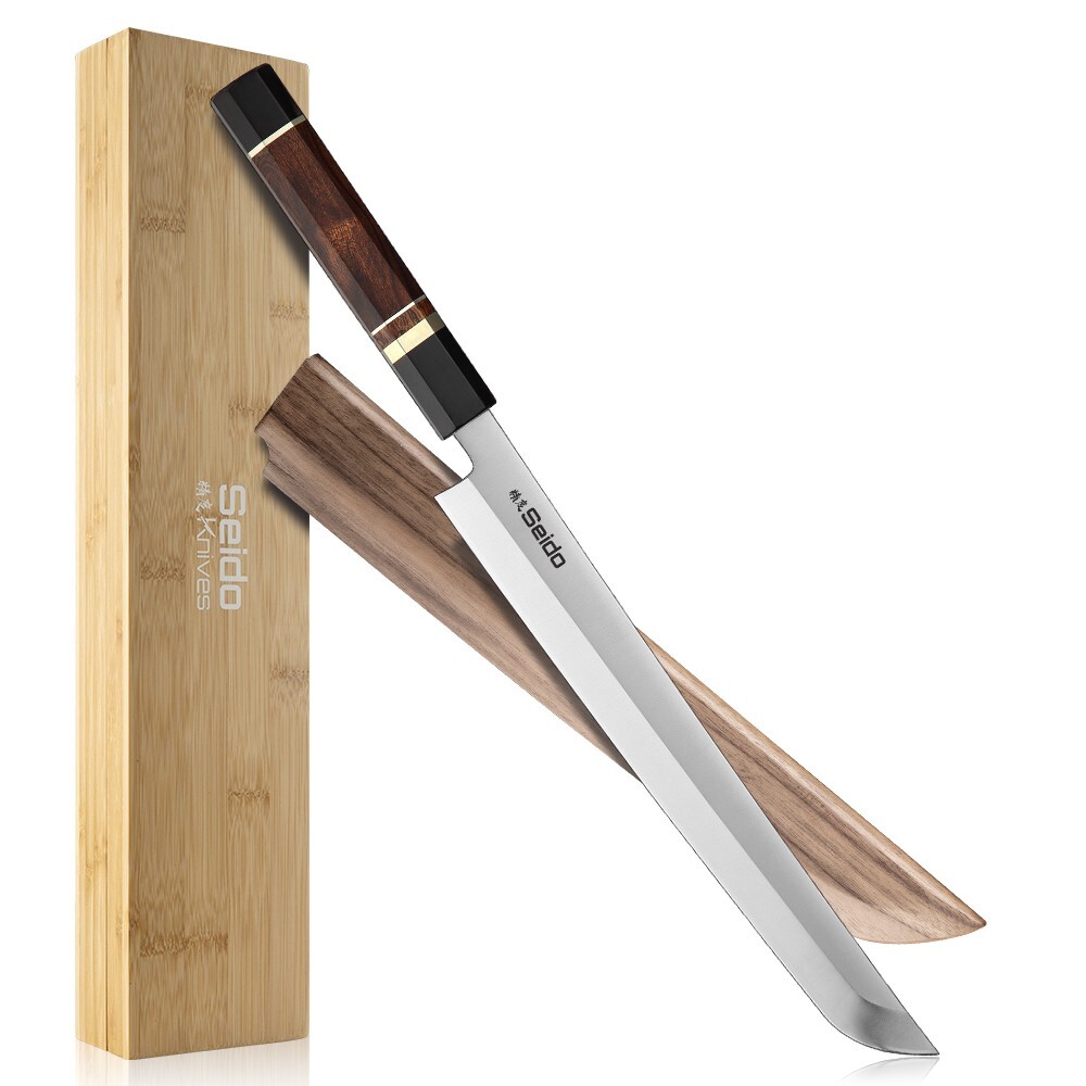 Seido Knives Sakimaru Takohiki 10″ Long Yanagi Sashimi & Sushi Knife