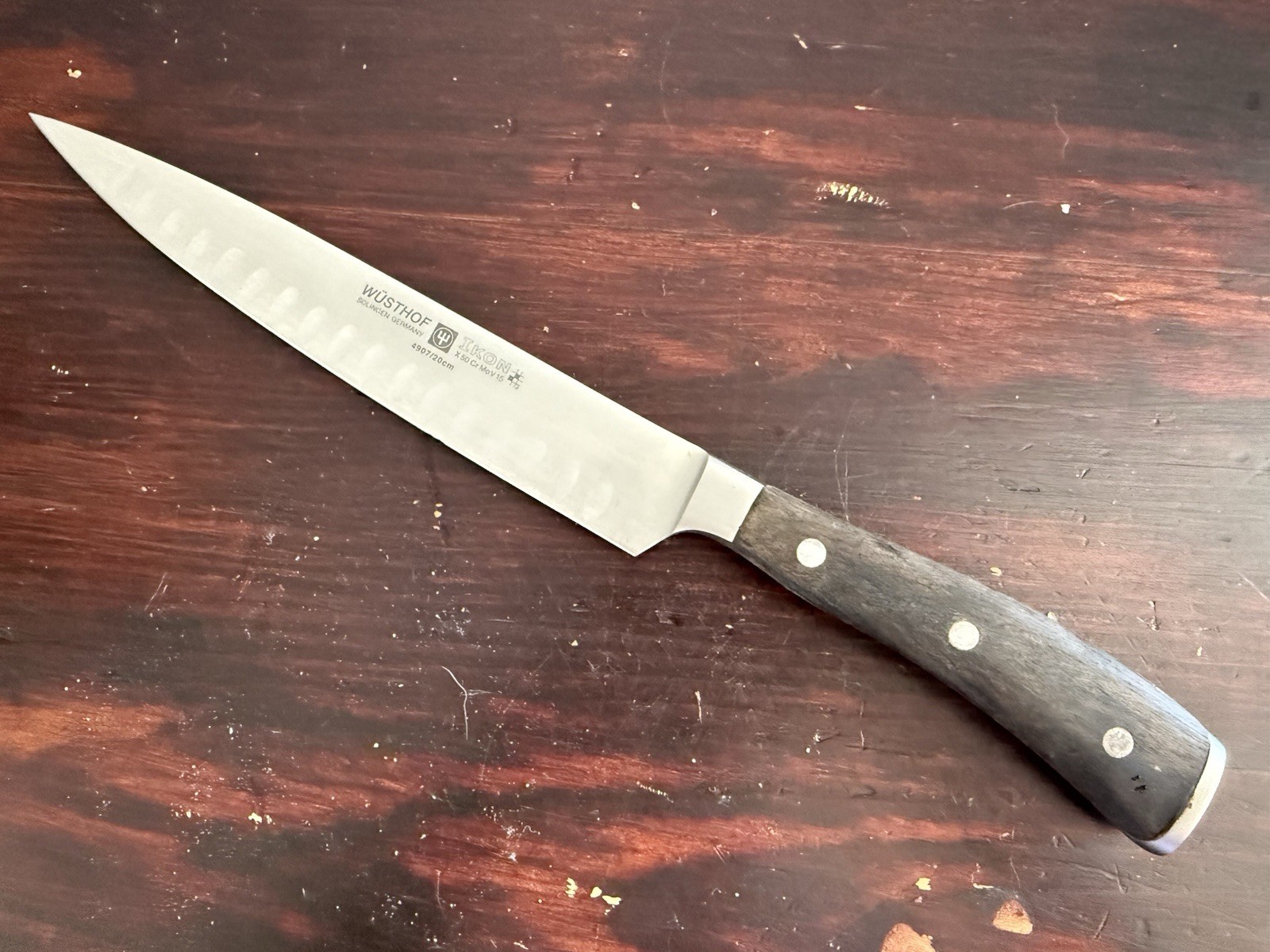 Wusthof 8” Ikon Blackwood 20cm Carving Knife Great Condition