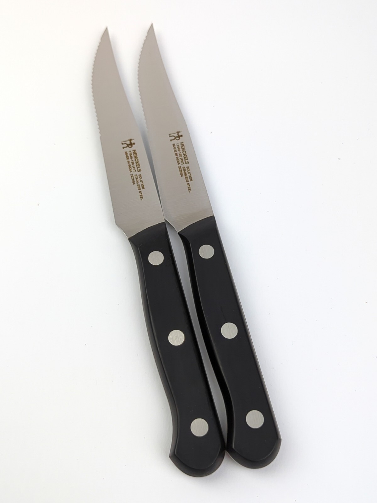 2pc HENCKELS SOLUTION 22ZN84, 4 1/2″ Stainless Steel STEAK Knives, 17549-120 NEW