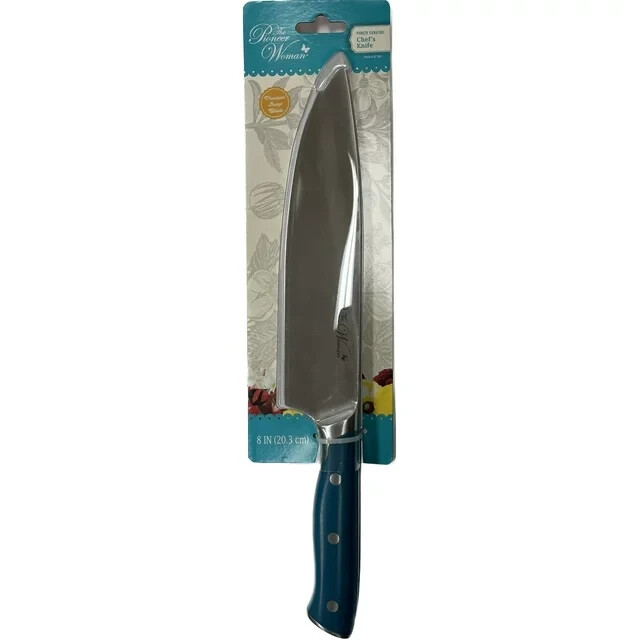 Pioneer Woman Stainless Steel Chef Knife Pioneer Signature 8″ Teal Green New