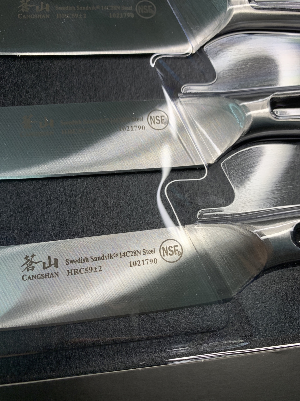 Cangshan TN1 Series 1021806 Swedish Sandvik 14C28N Steel Forged 4pc Steak Knife