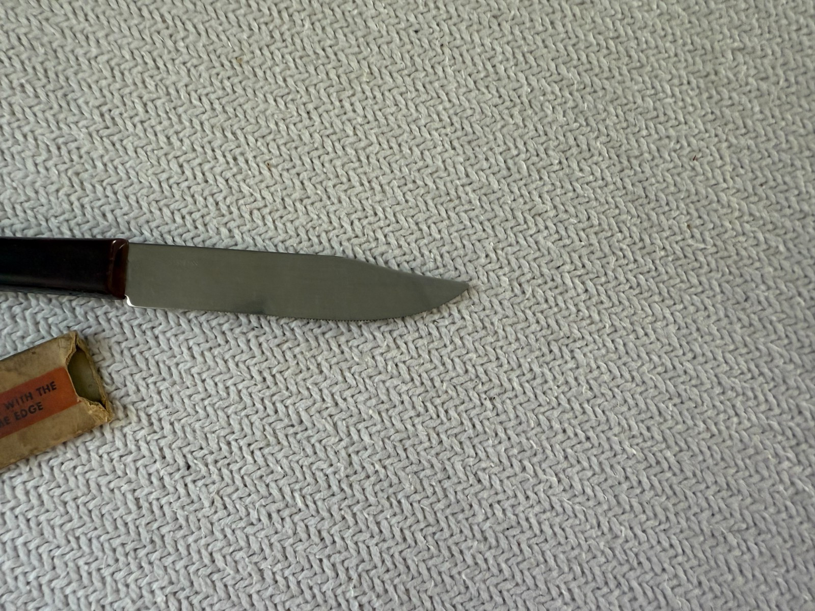 Vintage Stanley Parer #447 Serated Edge Knife With Paper Sleeve Stainless USA