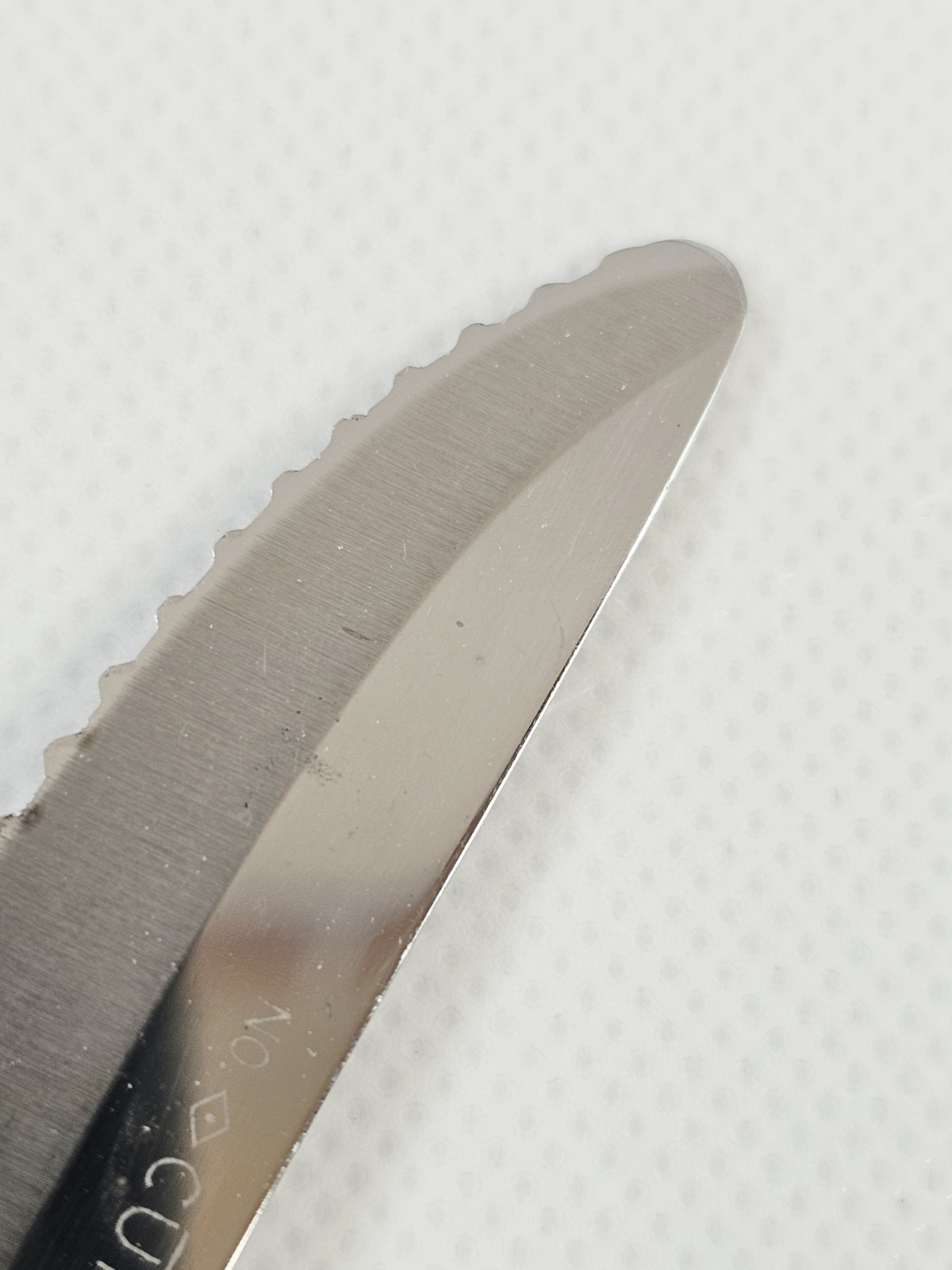 Cutco 1758 / 1759 USA Made Brown Swirl Steak Table Knife 3.5″ Chrome MCM Accent