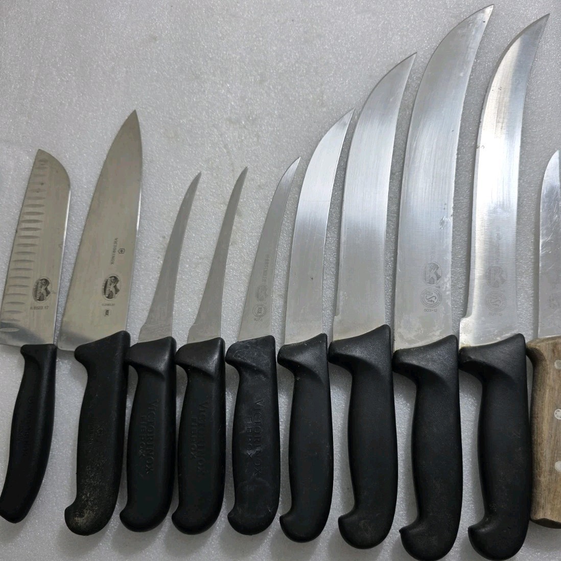 10 Pcs Forschner Victorinox Knife Mixed Lot Butcher,Chef,Utility ,Slicing