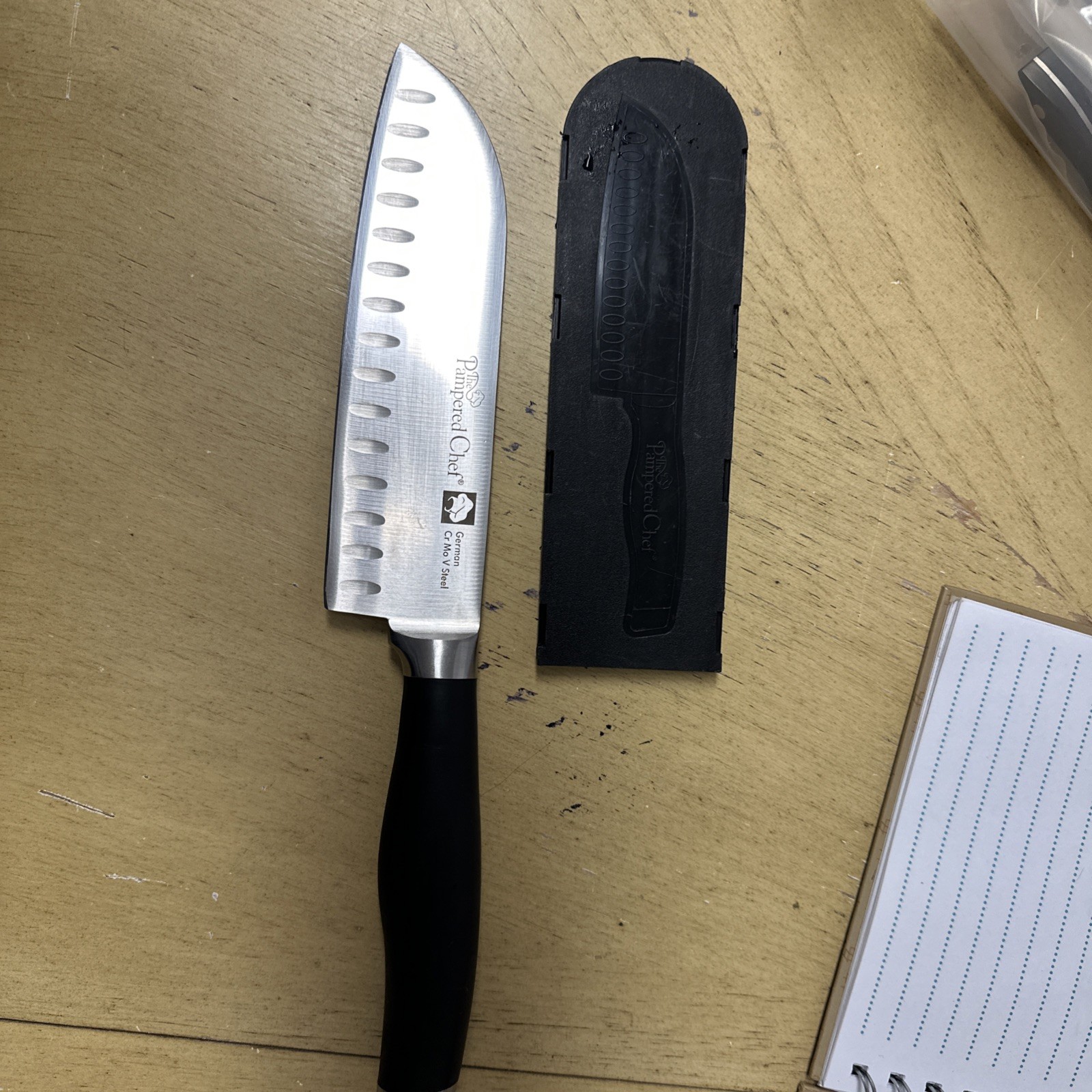 Pampered Chef Santoku Knife 5-inch (13cm) Straight Blade 45