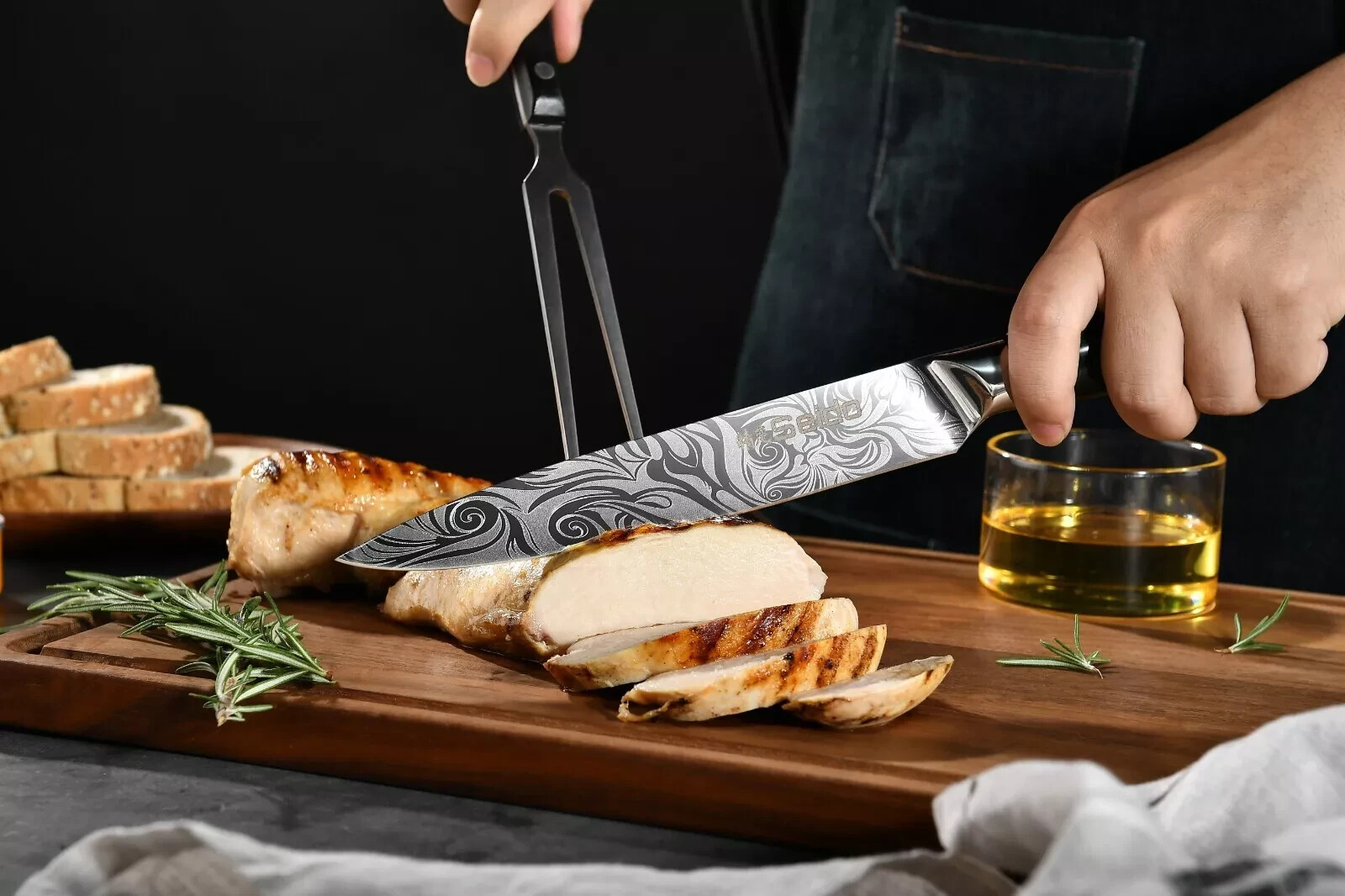 Tengoku 8-Piece Chef Knife Set Professional – High-Carbon Stainless Steel Blades