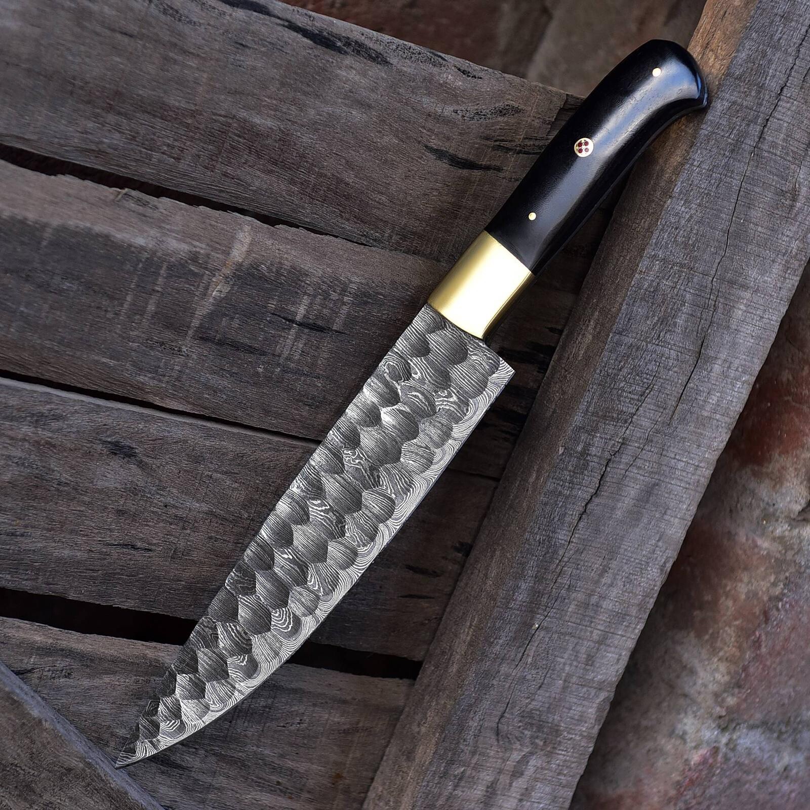 Damascus Steel Fixed Blade Kitchen chef knife