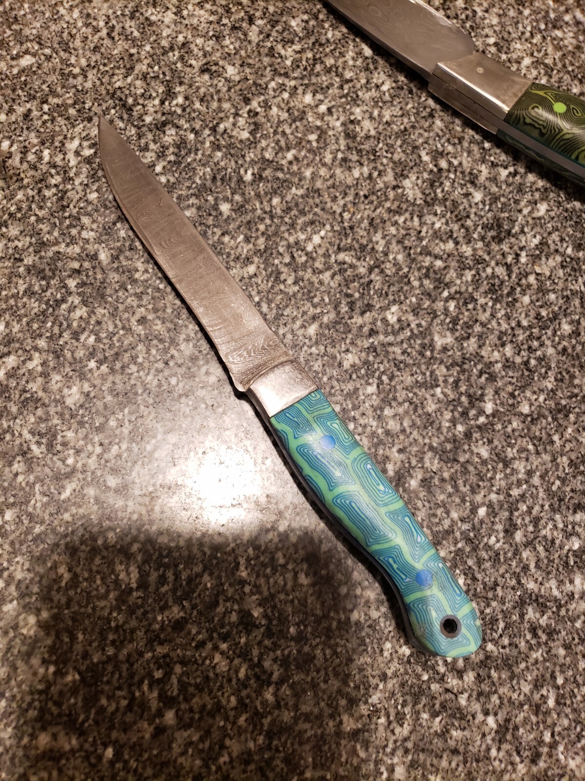 5 Inch Damascus Boning Knife With Micarta Handle