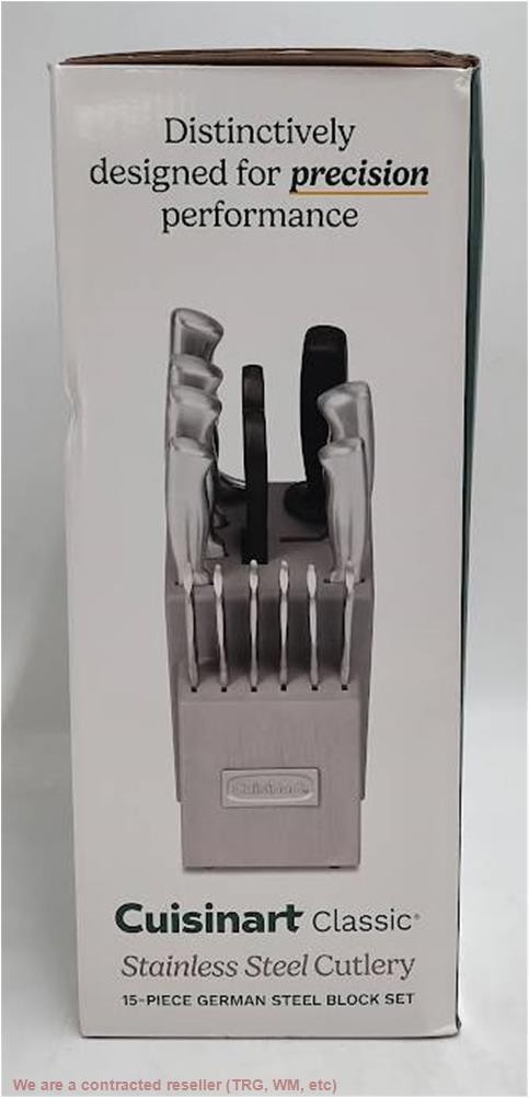 Cuisinart Classic 15pc Stainless Steel Knife Block Set – C77SS-15PT SEE DETAILS