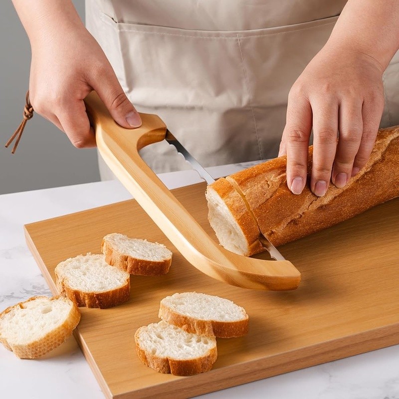 Ergonomic 14.5” Bread Knife Sourdough Baker’s Knife Serrated Cutter All Breads