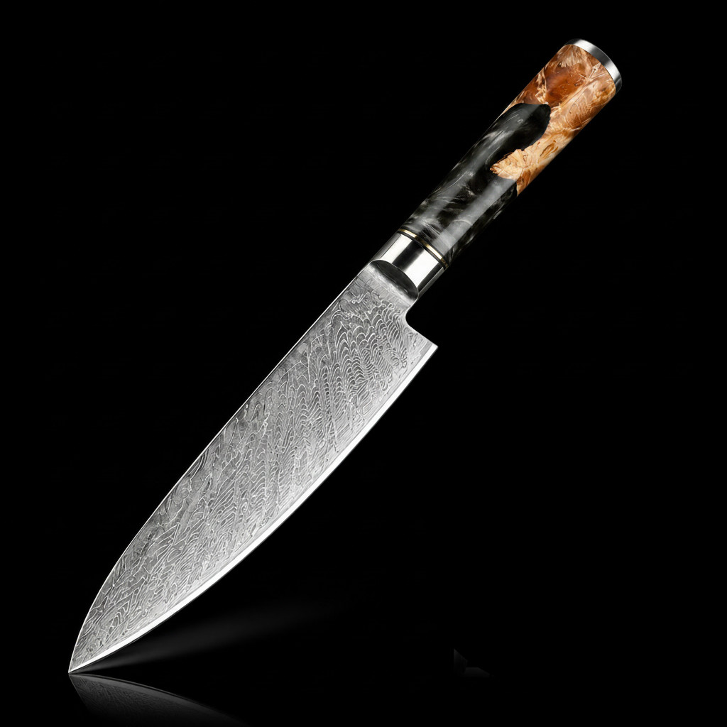 6-Piece Damascus Knife Set 67-Layer VG10 Japanese Kitchen Knives Black Resin