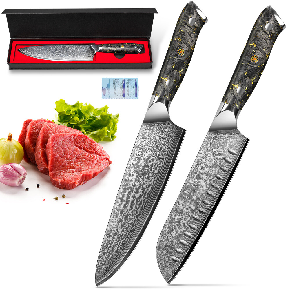 8In Kitchen Knife Santoku Knife Damascus Chef Knife VG10 Handle for Home Kitchen