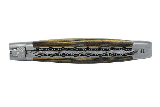Laguiole En Aubrac Luxury Folding Pocket Knife With Royal Ebony Handle, 4.75-In