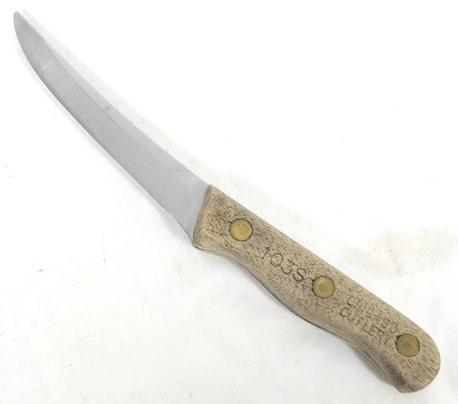 Vintage Chicago Cutlery 103S Steak Knife Original Wood Handle USA 90’s EUC-1A022
