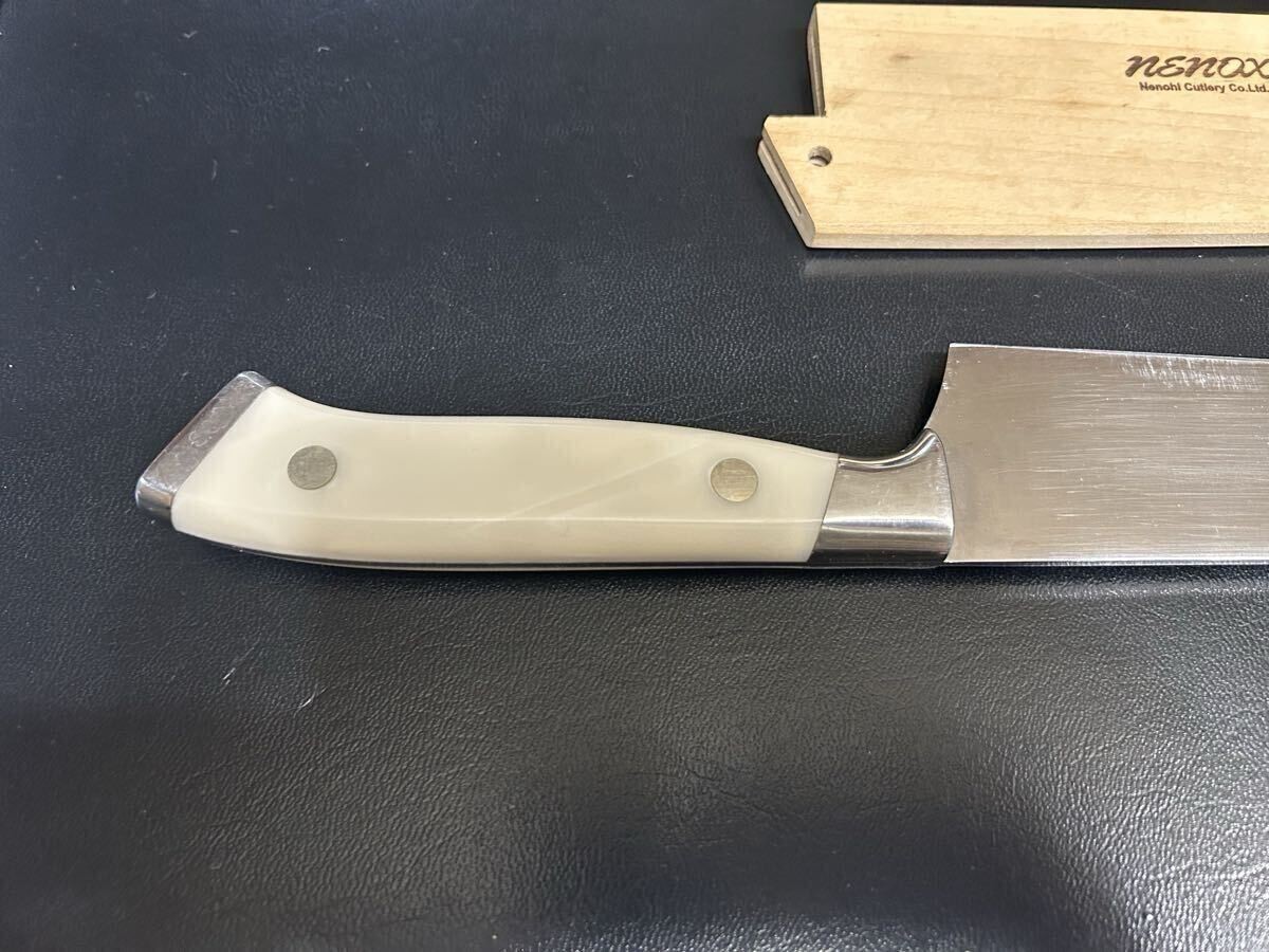 Nenohi Nenox S Sujihiki Slicing Knife 285mm (11.2″) Ivory Handle w/ Saya Japan