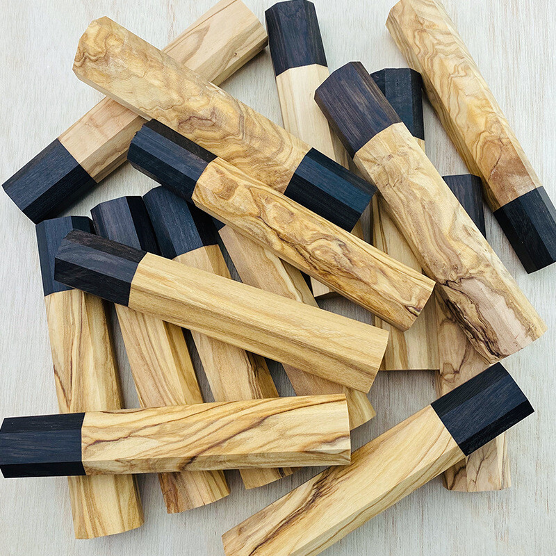 Blank DIY Japanese Kitchen Knives Chef Knife Replacement Octagonal wooden Handle