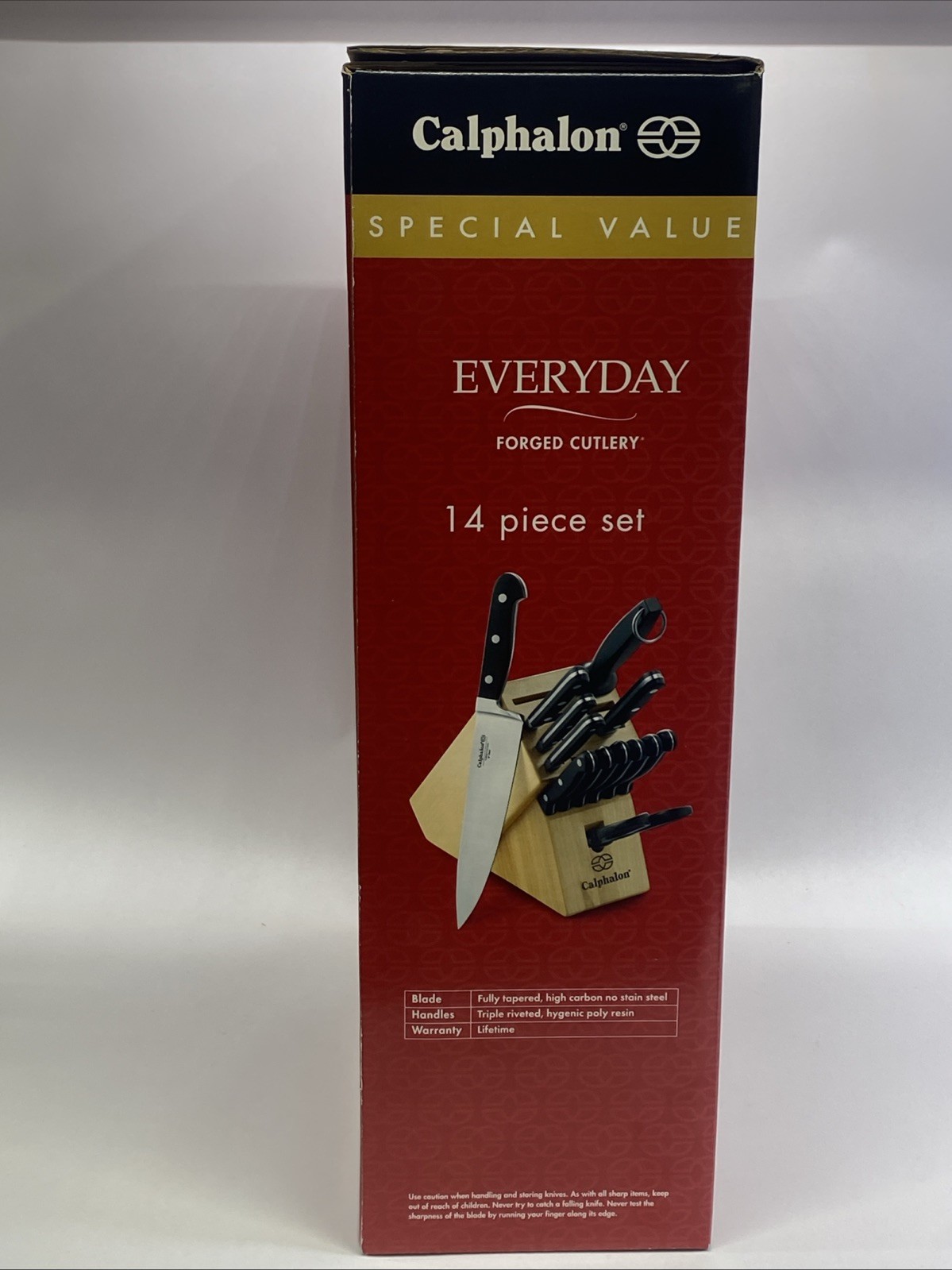 Calphalon EVERYDAY Forged Cutlery 14 PIECE KNIFE SET NEW!!