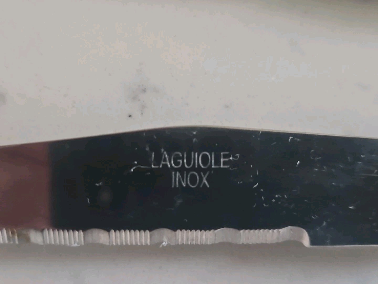 4 Vintage Laguiole INOX Knives French Stainless Blue HANDLE 9 Inch