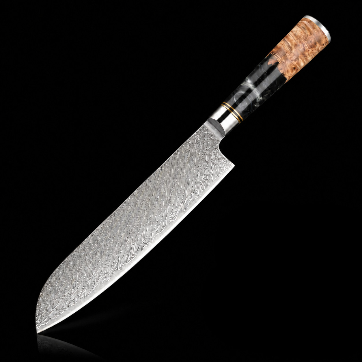 6-Piece Damascus Knife Set 67-Layer VG10 Japanese Kitchen Knives Black Resin