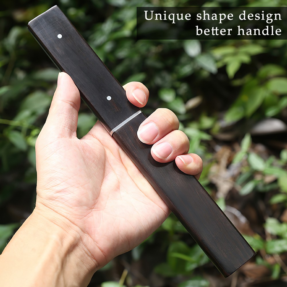 D2 Steel Fixed Blade Knife Samurai Straight Tanto Knife Sword Handmade Japanese