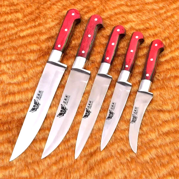 Custom Handmade (royal) Kitchen Chef Knives Set