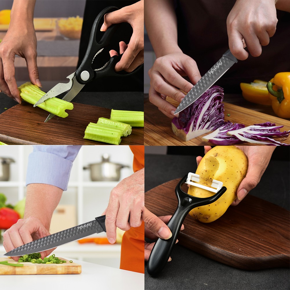 7PCS Kitchen Knife Set Japanese Damascus Chef Knives Cleaver Set With Gift Box
