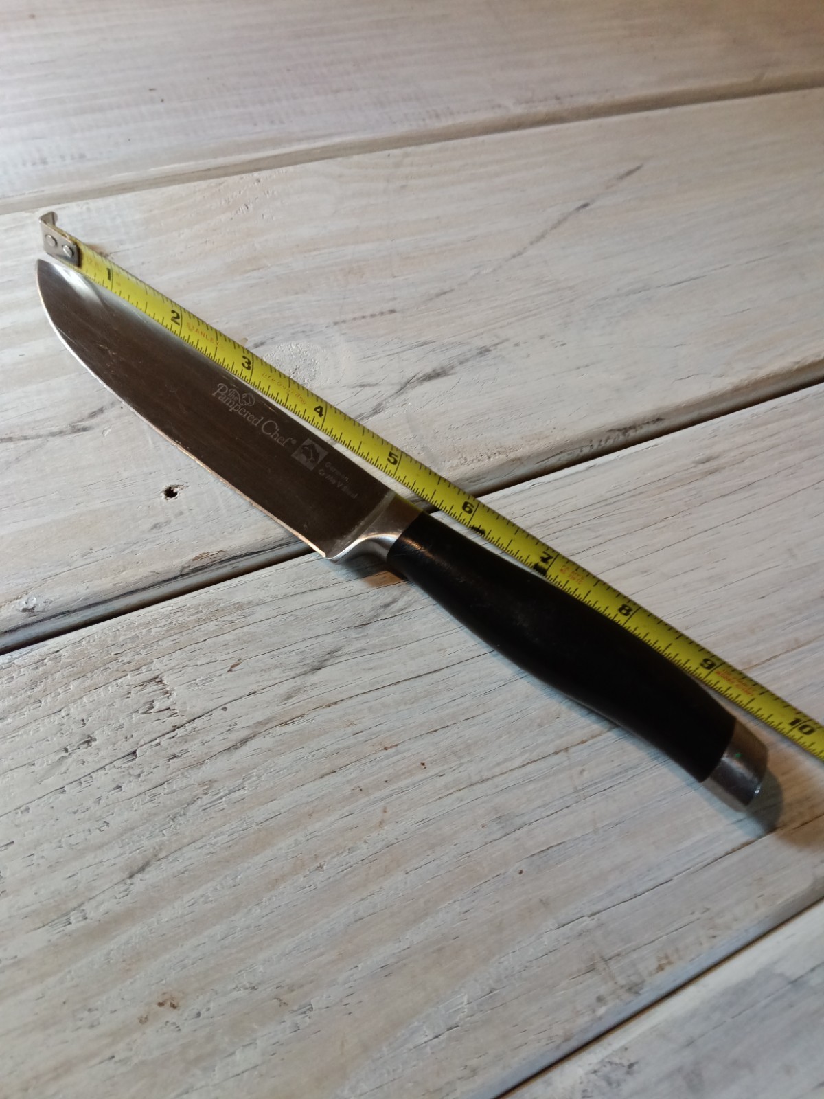 Pampered Chef Utility Knife Forged Cutlery German Cr Mo V steel 5” Blade Chef’s