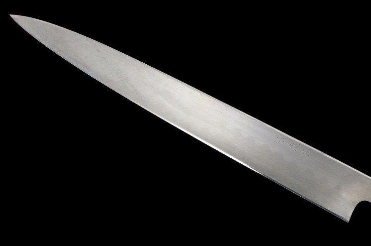 Nenohi Yanagiba Knife 300mm 11.8″ Honyaki Mizukagami White Steel Ebony Handle