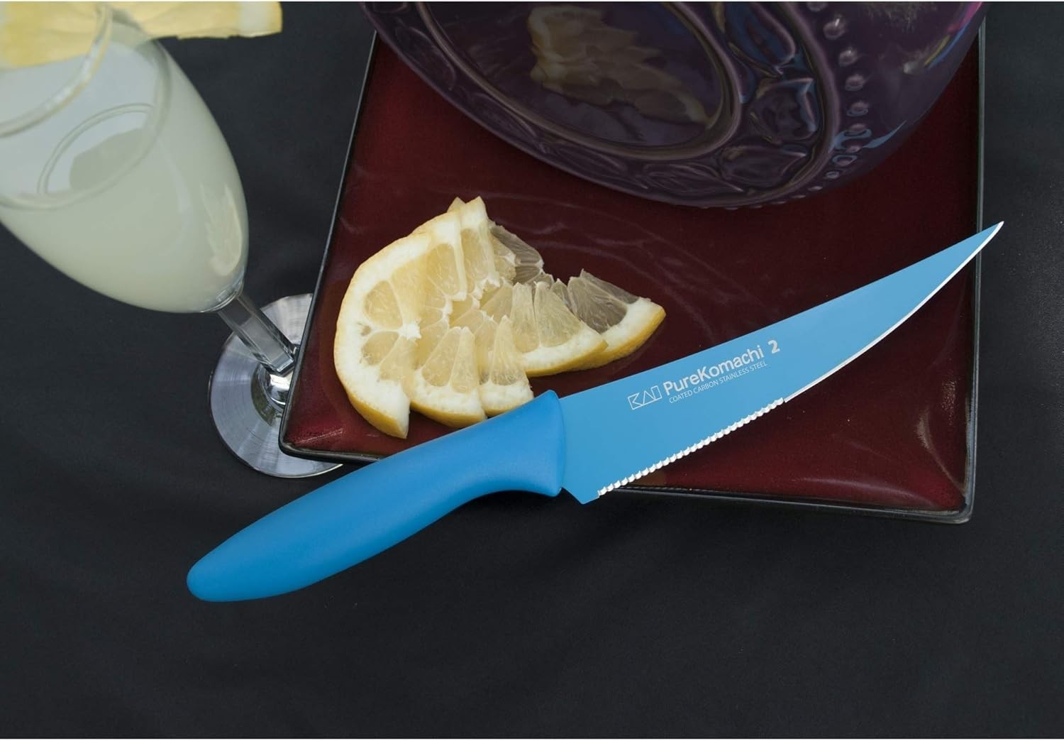 Kai Pure Komachi 2 6″ Multi-Utilty Knife with Sheath – Blue