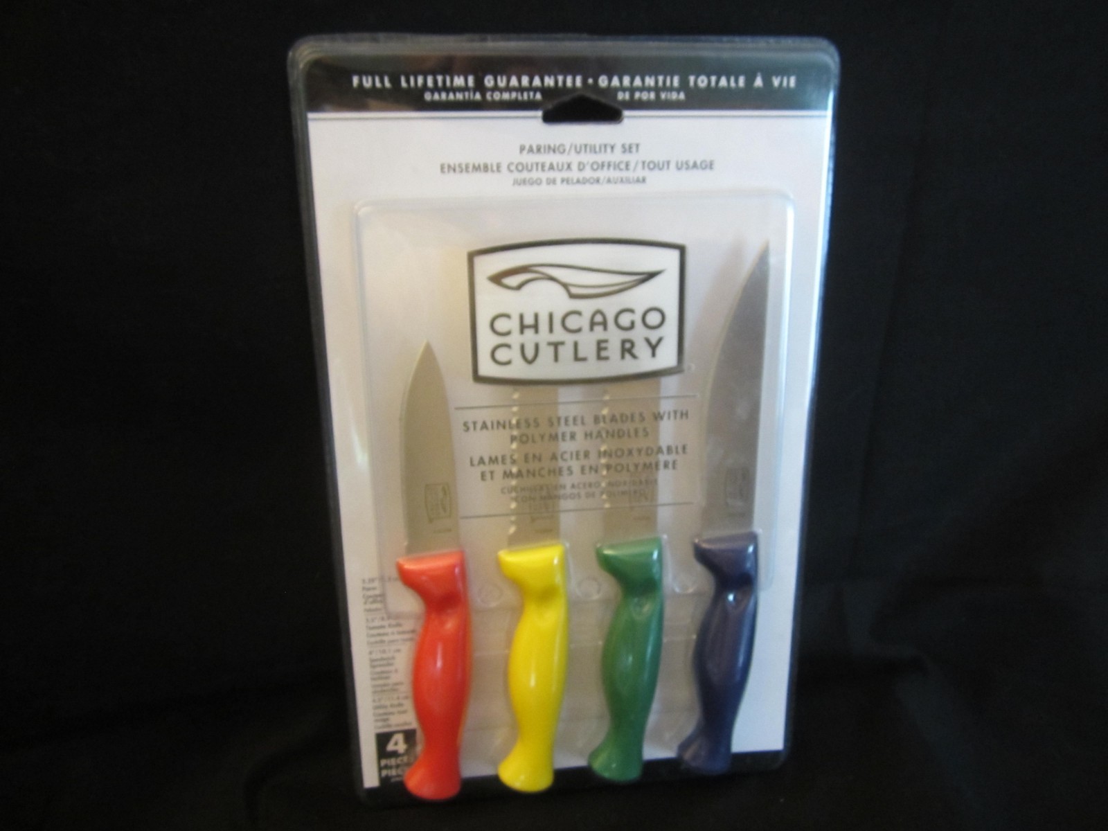 Chicago Cutlery Paring/ Utility Set Stainless Steel Blades With Polymer Handles