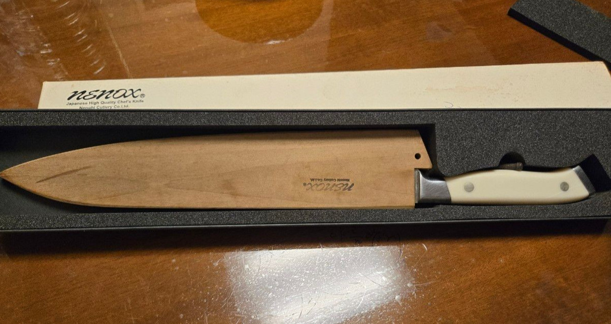 Nenox SD Gyuto Chef Knife 270mm 10.6″ Corian Handle Hand Made w/Saya & Box