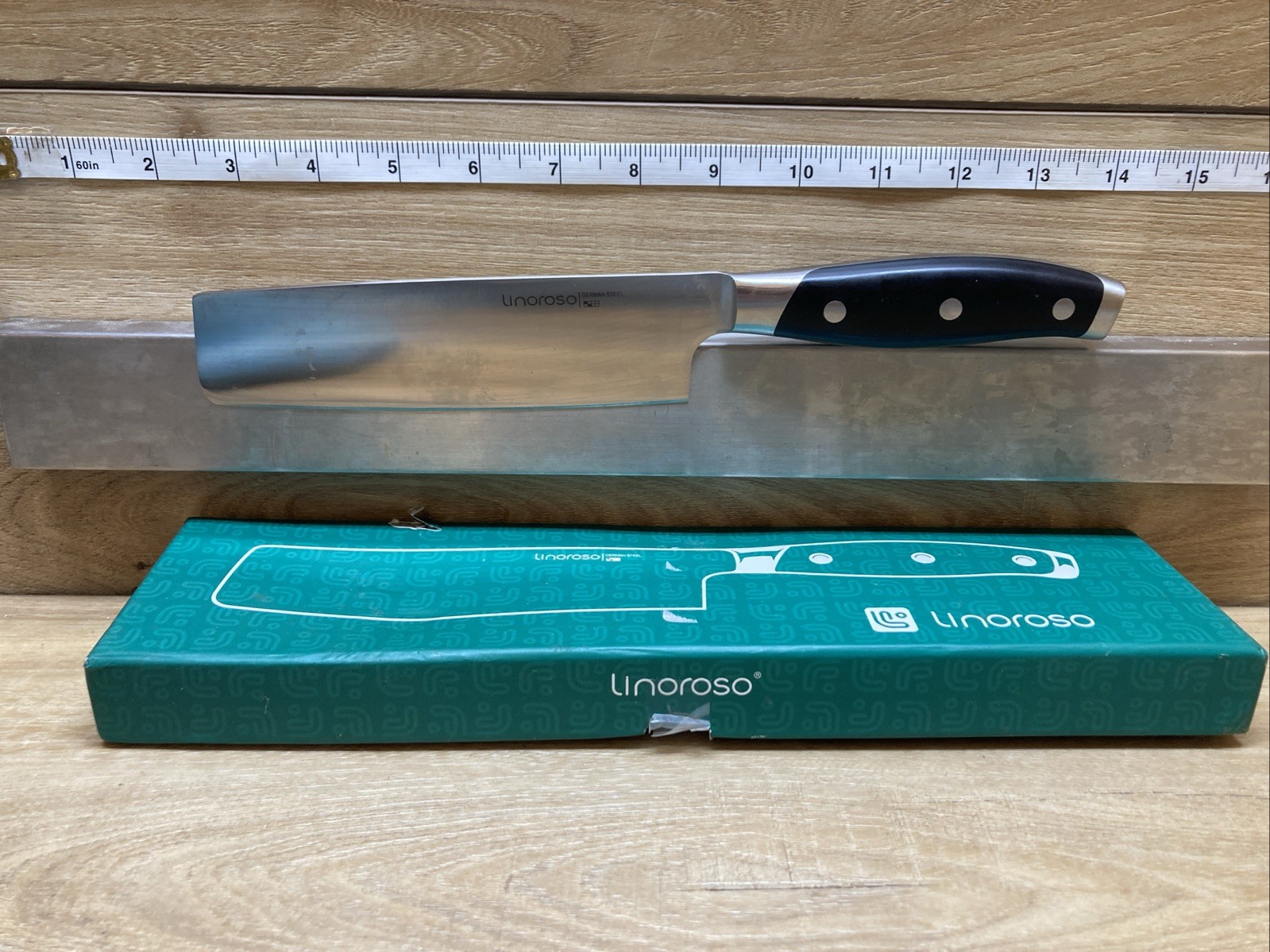 High Carbon Stainless Steel Nakiri Knife – 7 Inch Usuba for Home and Restaurant