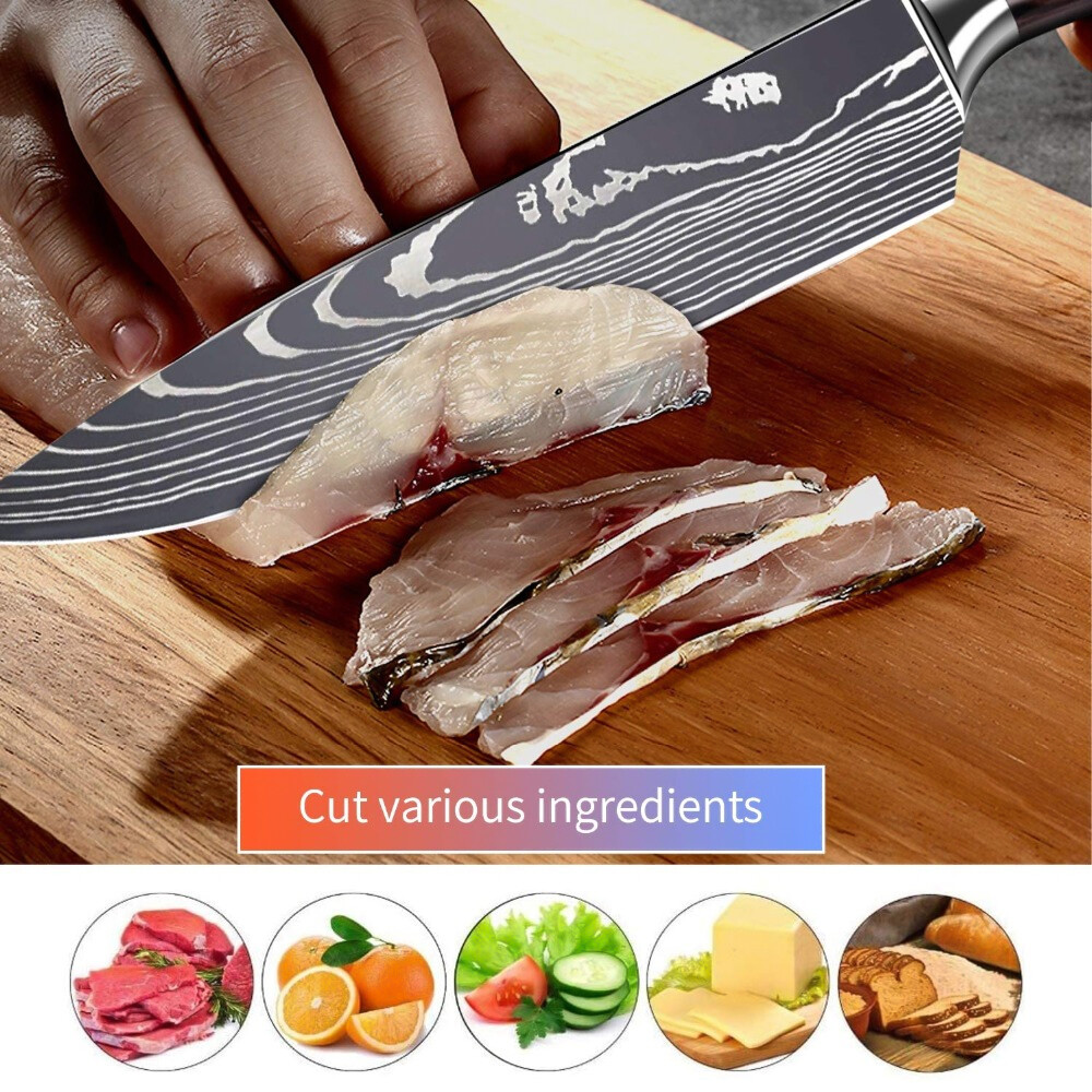Japanese Chef Knife Professional Kitchen Knife for Steak and Vegetables Forged