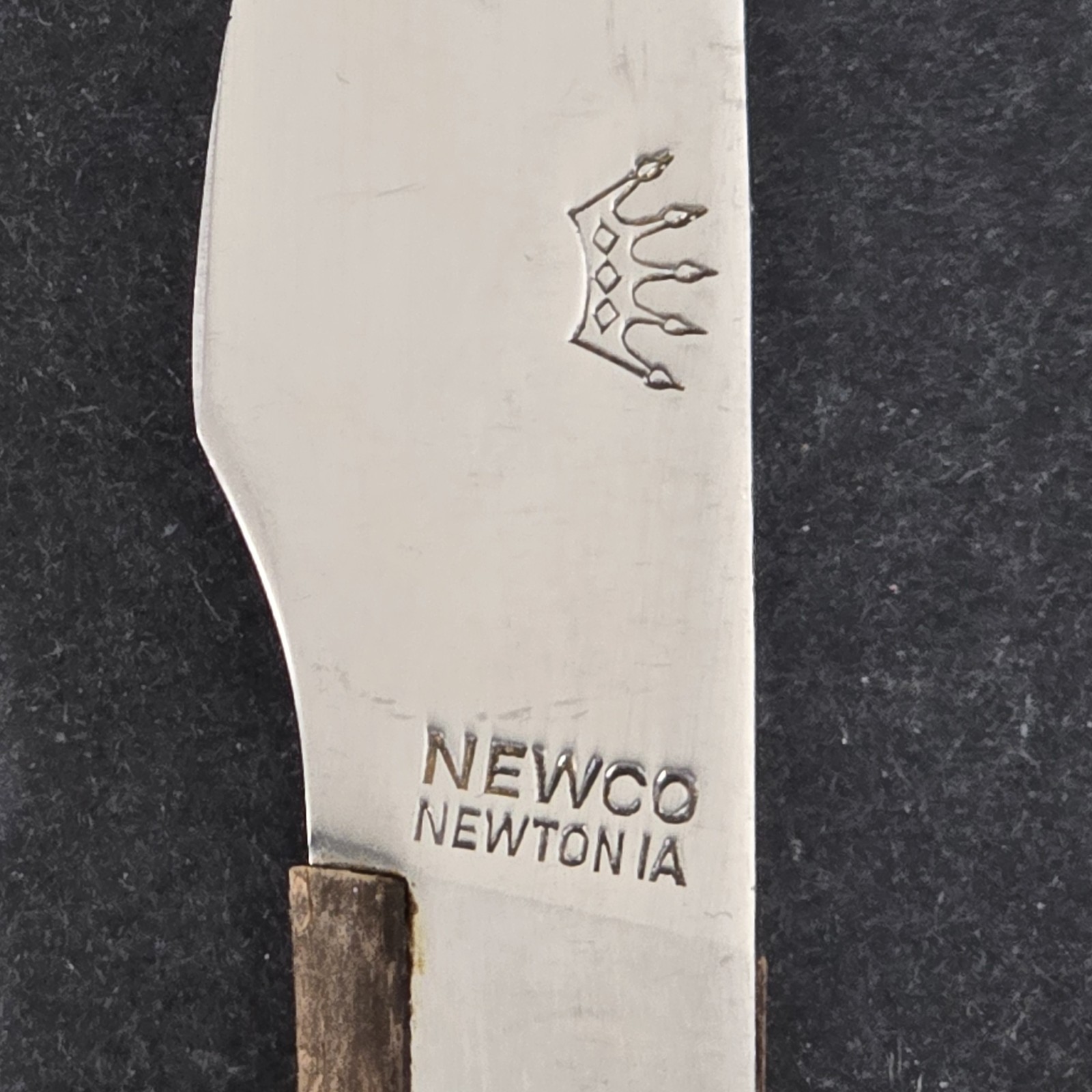 Vintage Newco Newtonia Japan Teak & Stainless Steel Handle Steak Knives Set Of 6