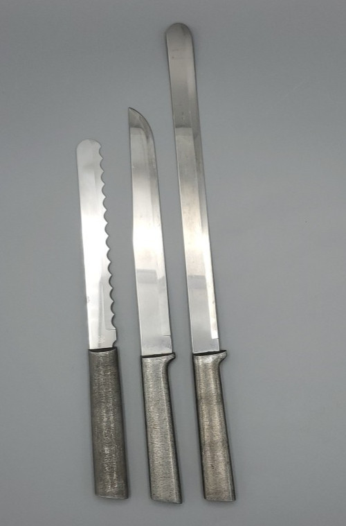 Rada Cutlery Knife Set of 3, 1 Serrated 2 Straight Slicer Meat & Bread Knives