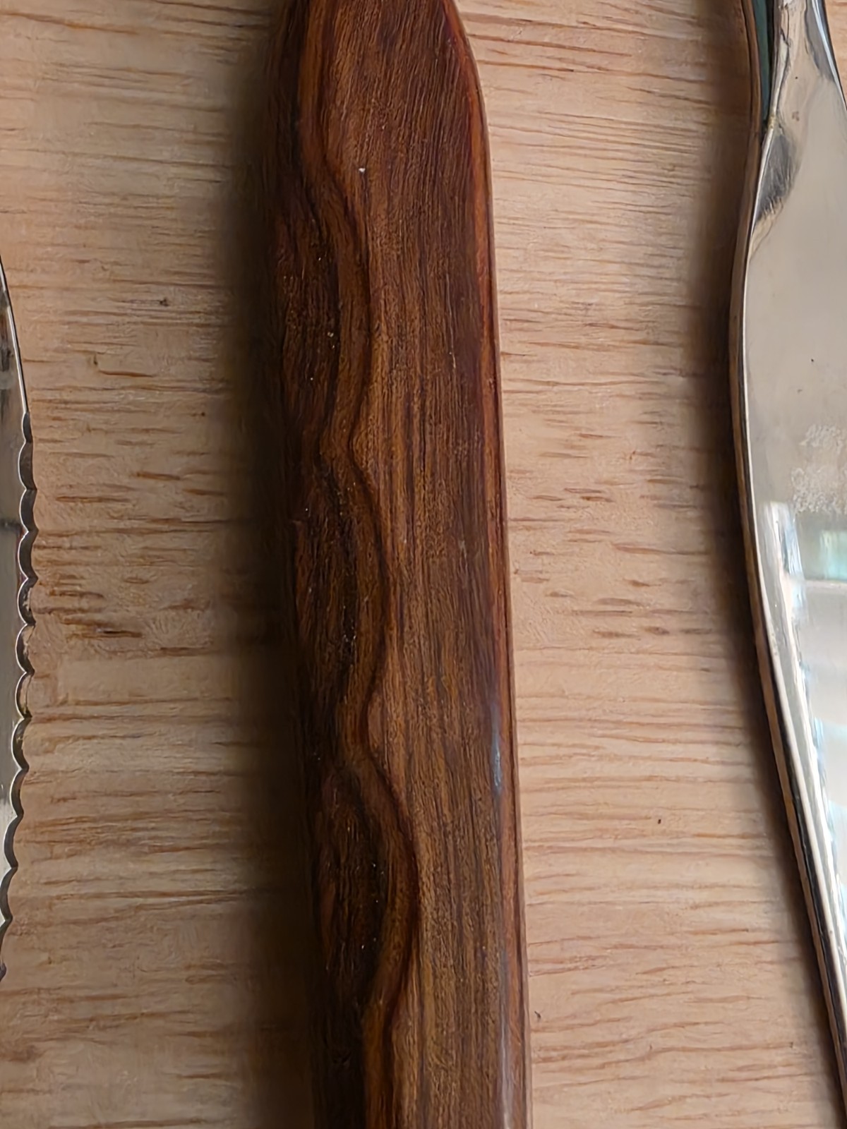 MCM Fleetwood Design Steak Knives Teak Wood Handle Stainless Danish Set
