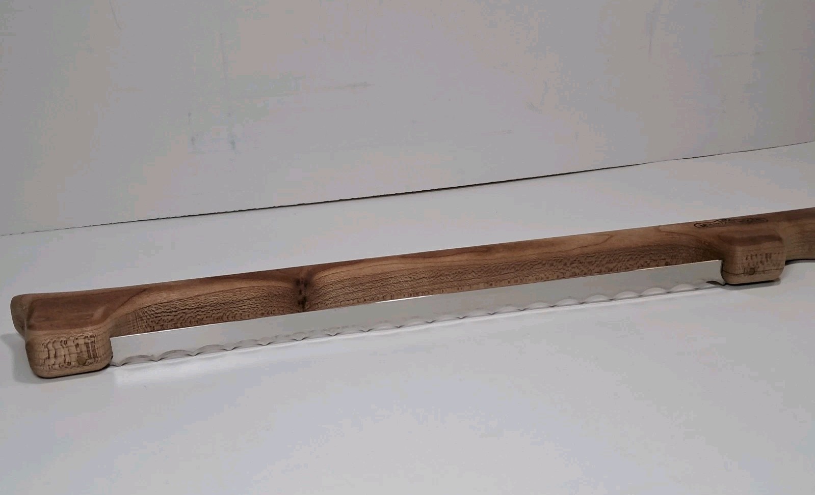 Mountain Woods 16″ Fiddle Bow Bread Knife Serated Stainless Blade Wood Handle