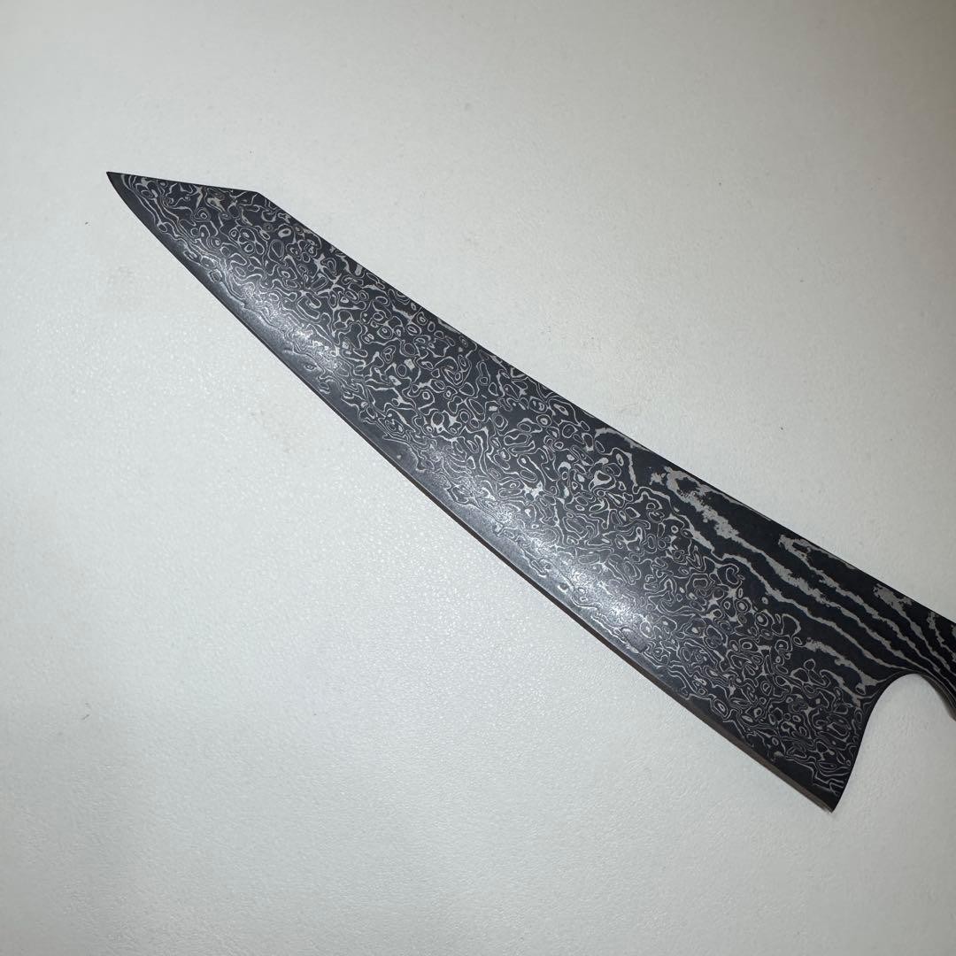 Kiritsuke Gyuto 215mm Damascus MKV10 Black Finish Chef Knife Japan Free Shipping