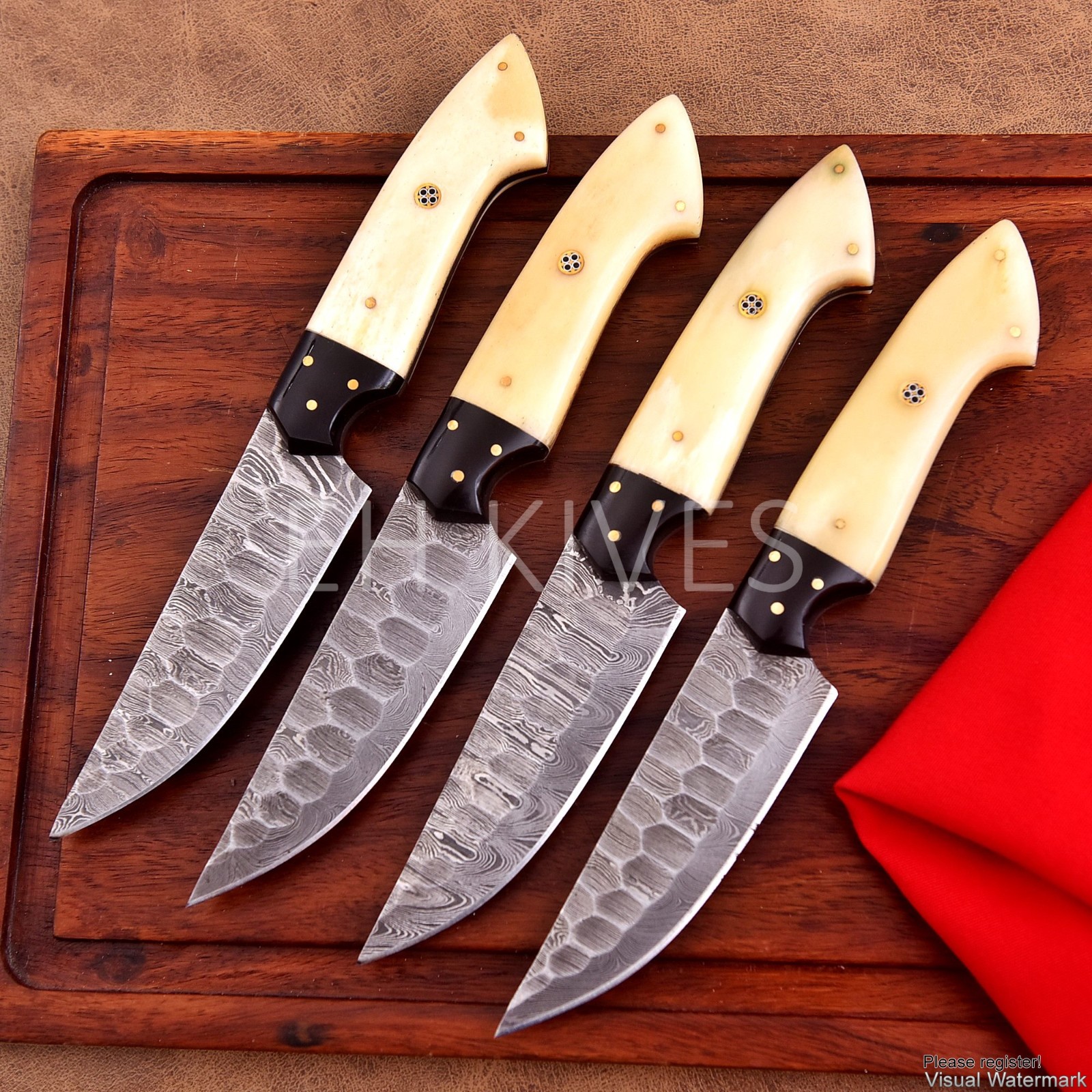 “10 Handmade Damascus Slicing Sharp Chef Steak Knife for Meat/BBQ
