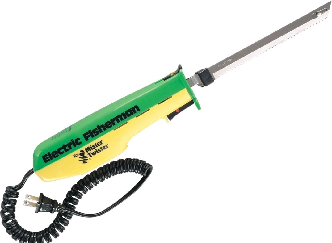 Mister Twister Electric Fillet Knife EFILM 9in Serrated Blade w/ Cord Green/Yel