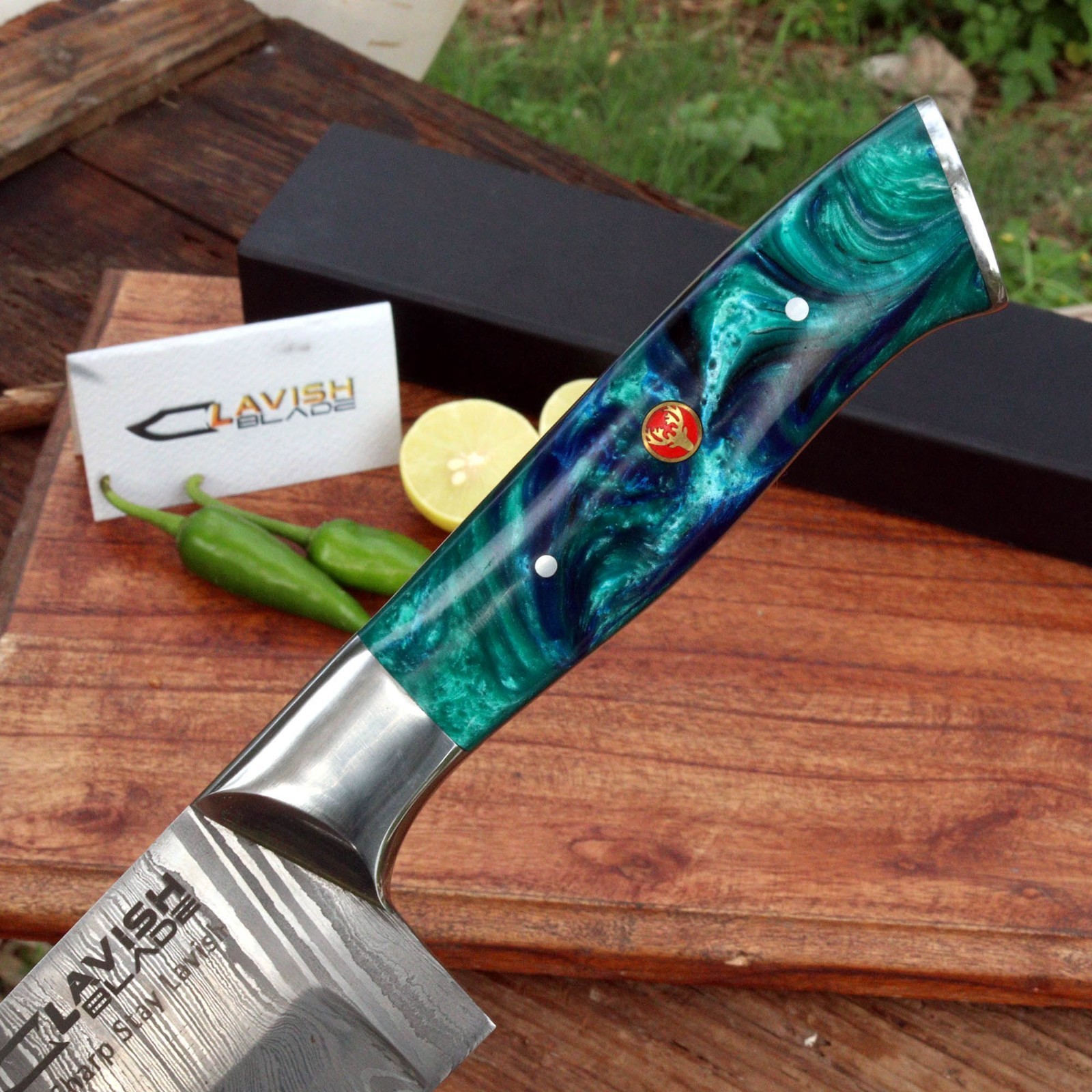 CUSTOM HANDMADE FORGED DAMASCUS STEEL CHEFS KNIFE KITCHEN KNIFE WITH GIFT BOX