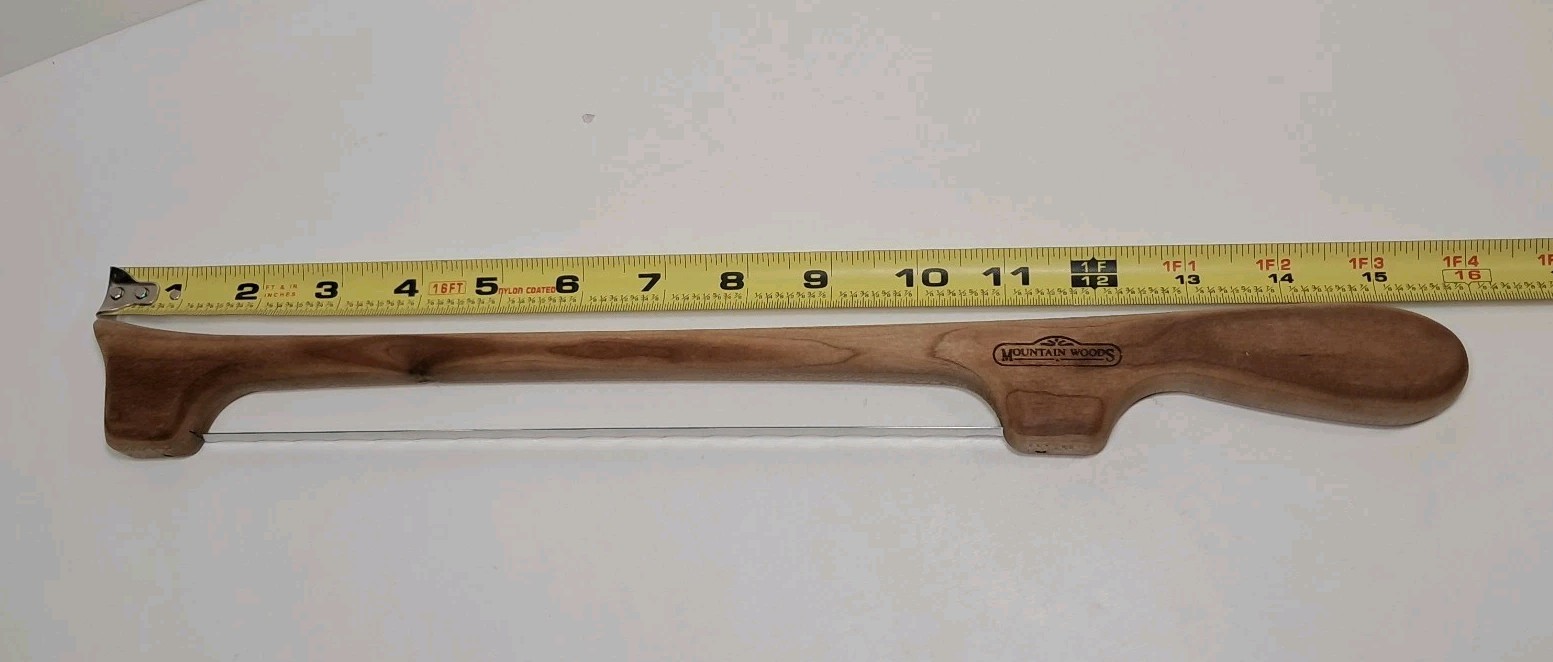 Mountain Woods 16″ Fiddle Bow Bread Knife Serated Stainless Blade Wood Handle