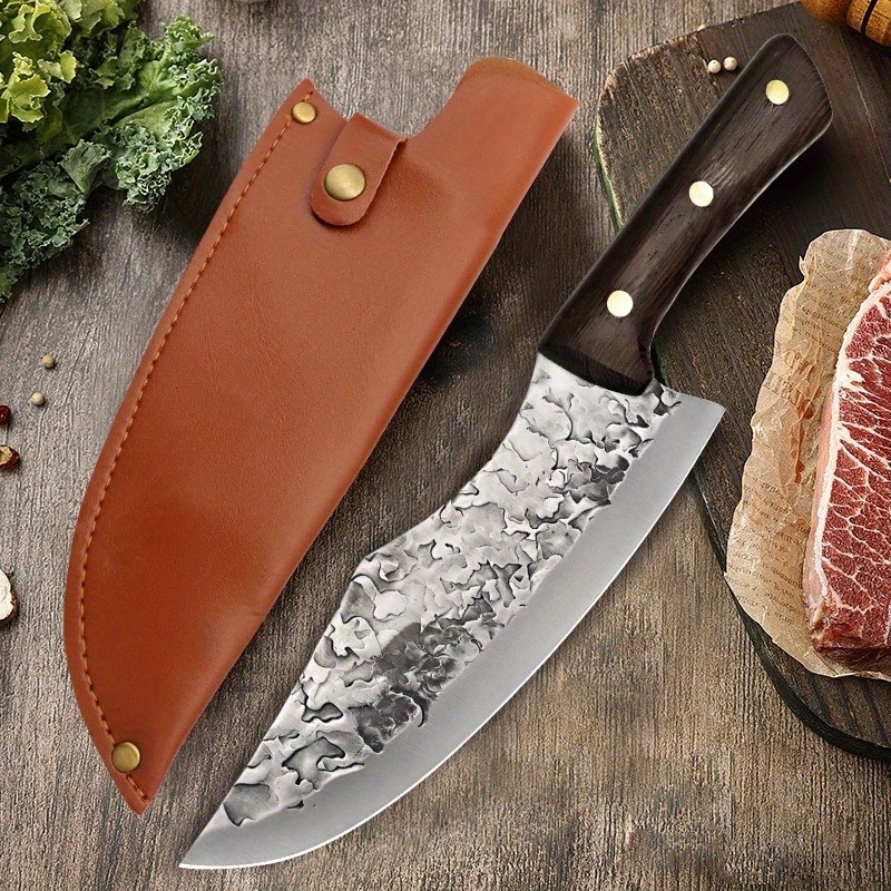 10PCS Stainless Steel Kitchen Chopper Knife Set Utility Beef Butcher Knives