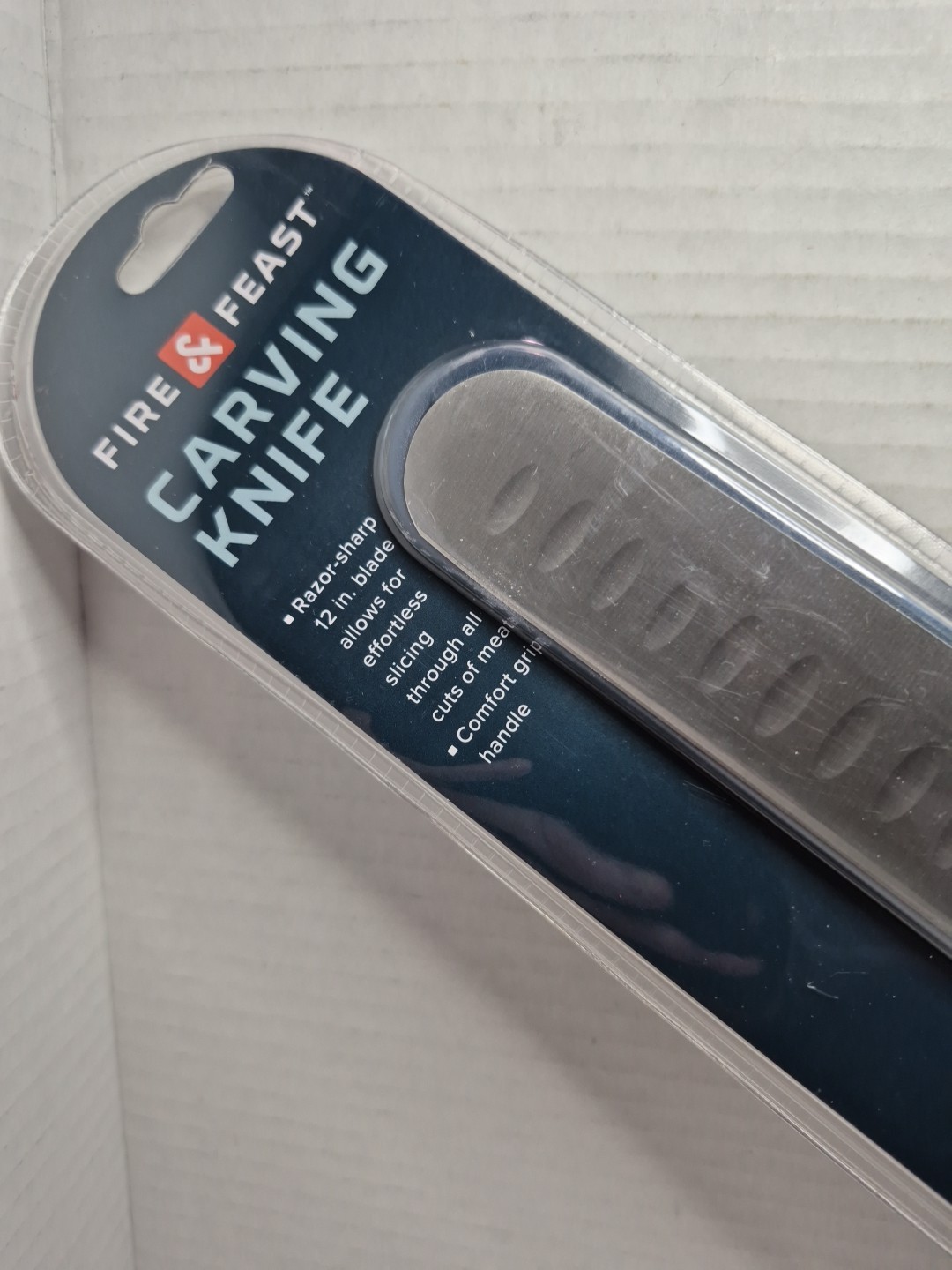 Fire & Feast 12 Inch Carving Knife Brand New In Package Slicing Blade W/ Cover