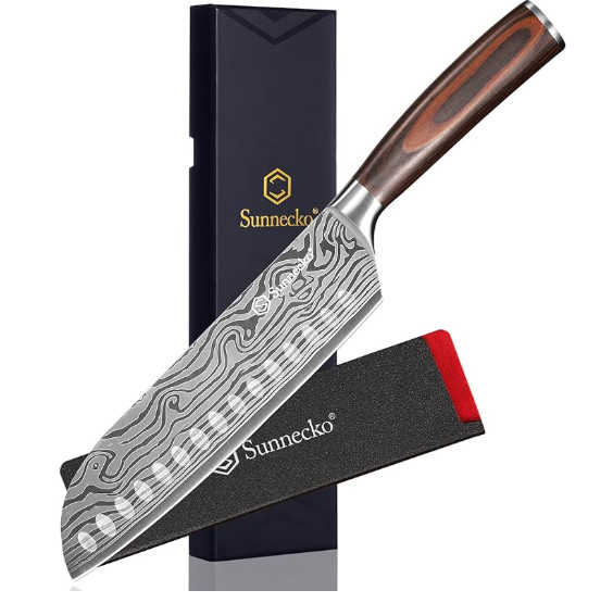Sunnecko Chef Knife 7″ Santoku Knife