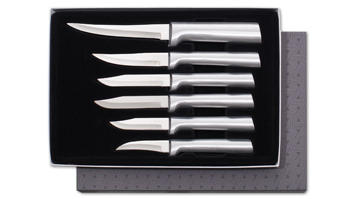 Rada S52 Deluxe Paring Knife Set 6pc set cutlery USA made L&R hands + Cut Board