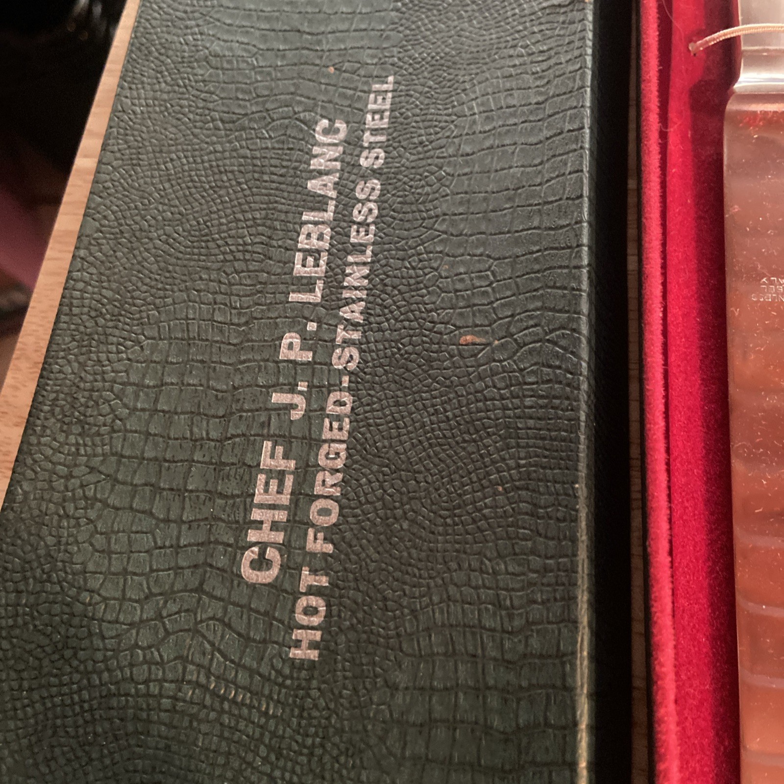 Vintage Chef J.P. LeBlanc Hot Forged Stainless Steel Carving Set in box Italy