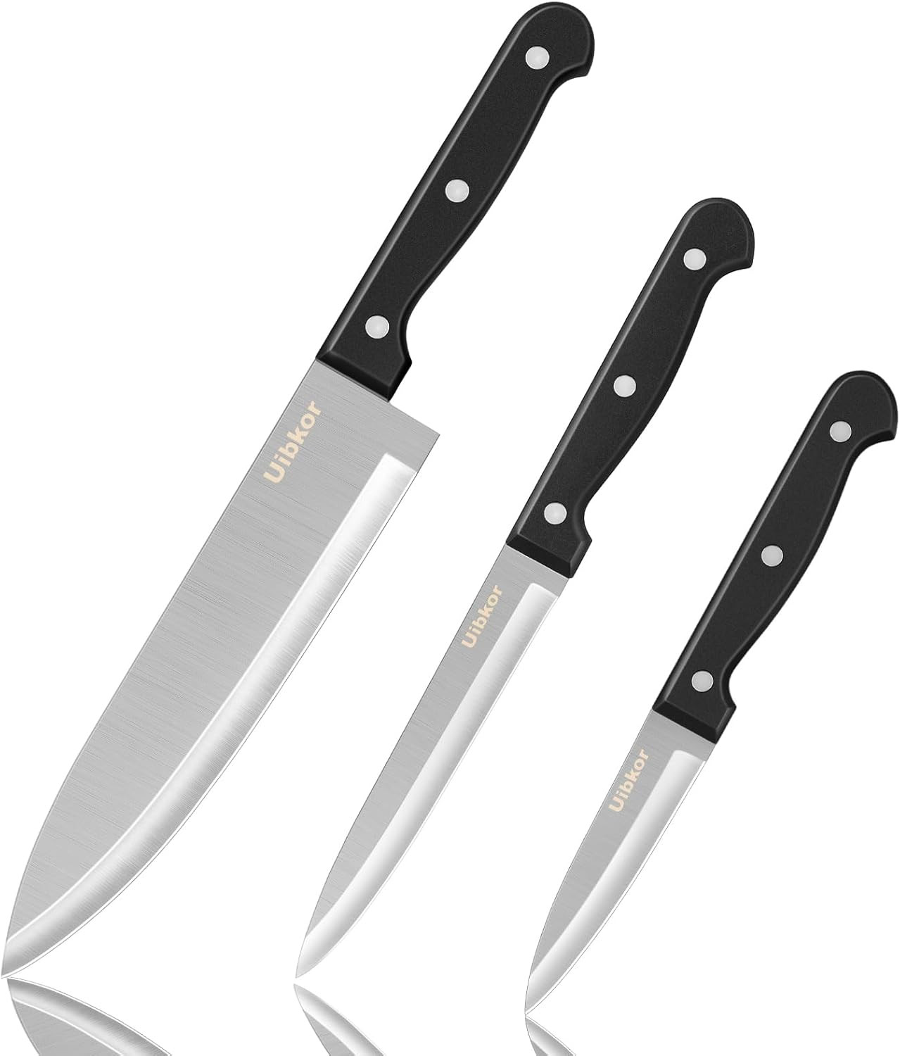 3PC Kitchen Knife Set Chef Utility Paring Knives High Carbon Stainless Steel