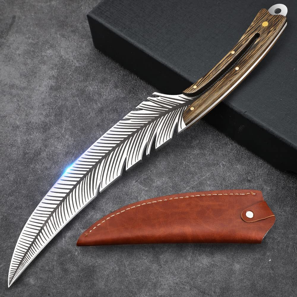 Professional Knife Sharp Feather Boning Knife Hand Forged Knife High Carbon S…