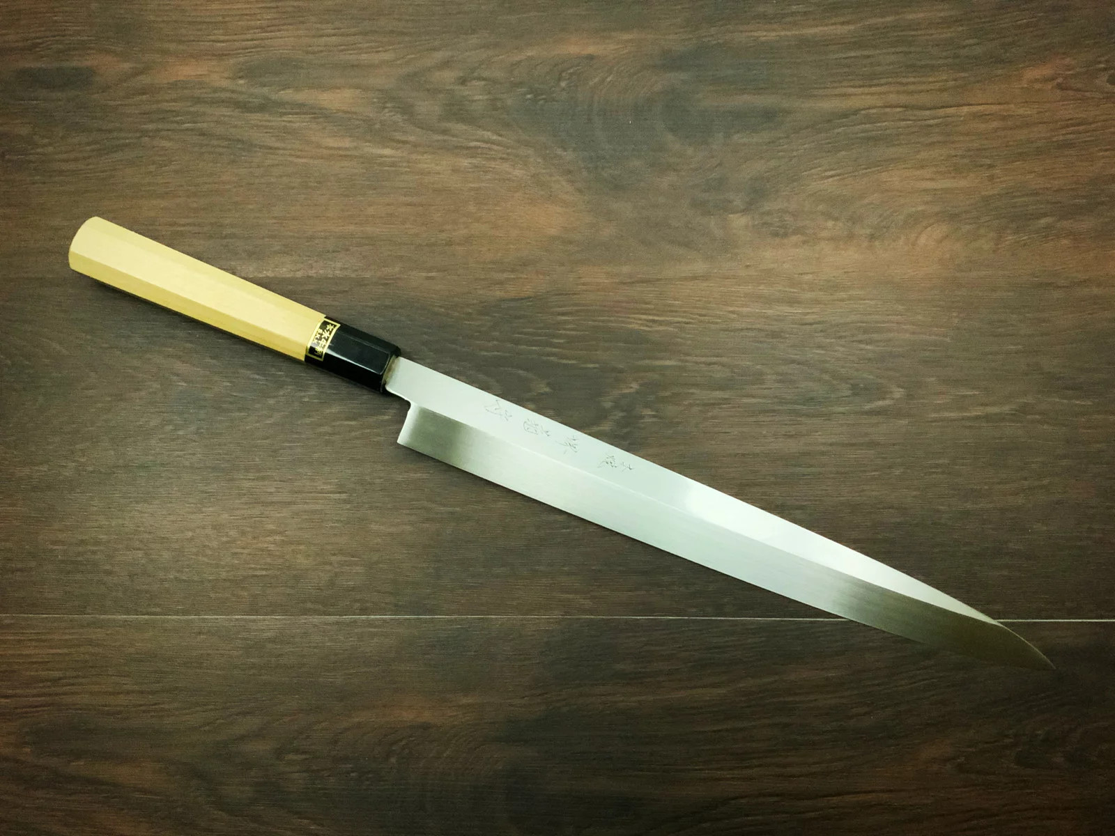 Yanagiba Knife 30cm / 11.8in Sakai Kikumori White #2 Steel Honyaki Sashimi Knife